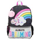Mochila Escolar de Costas Infantil Arco-Íris Always Dreaming Paête Meninas Clio