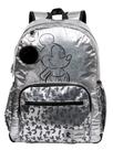 Mochila Escolar de Costas Mickey Mouse Prata Original 15160