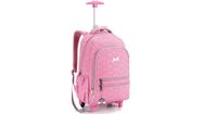 Mochila Escolar de Rodas e Costas 2em1 Arco íris Rosa