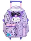 Mochila Escolar de Rodas Kuromi Hello Kitty Luxo Plush - Xeryus