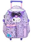 Mochila Escolar de Rodas Kuromi Hello Kitty Luxo Plush