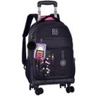 Mochila Escolar de Rodinhas 360 Rebecca Bonbon Beaded FUN RB27420 Preto