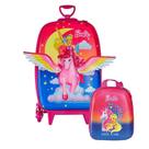 Mochila Escolar de Rodinhas Barbie Pegasus Maxtoy