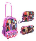 Mochila Escolar De Rodinhas Infantil Com Estojo e Lancheira Joy Girls Wincy