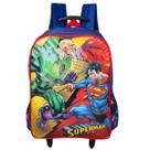 Mochila Escolar De Rodinhas Superman Dc Comics Infantil