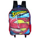 Mochila Escolar De Rodinhas Superman Dc Comics Infantil