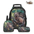 Mochila Escolar Dinossauro Rodinha Kit Lancheira+Estojo Mochila Escolar Dinossauro Rodinha Kit Lancheira+Estojo