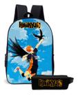Mochila Escolar Estampa Haiyu Simples Anime Kit Com Estojo