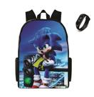 Mochila Escolar Estampada Masculina Lançamento Mais Relogio Digital Led