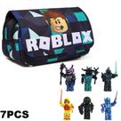 Mochila escolar estudantil Roblox+estojo de lápis+bonecos de ação