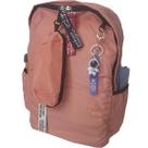 Mochila Escolar Feminina Kit Estojo e Chaveiro Salmão ZC8006 Mochila Escolar Feminina Kit Estojo e Chaveiro Salmão ZC8006