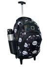 Mochila Escolar Feminina Rodinhas Panda Preto Resistente