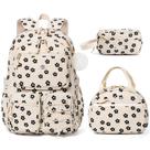 Mochila escolar Fimibuke, 3 peças de veludo cotelê infantil com lancheira e bolsa