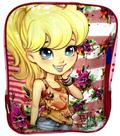 Mochila Escolar G Costas Boneca Menina Loira Polly Pocket - Licenciado Mattel - Sestini