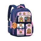 Mochila Escolar Impermeável De Grande Capacidade Com Design De Capivara, Alivia O Peso, Alças Largas Mochila Escolar Impermeável De Grande Capacidade Com Design De Capivara, Alivia O Peso, Alças Largas