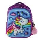 Mochila Escolar Infantil 3D Alto Relevo Personag:Unicornio 1 Mochila Escolar Infantil 3D Alto Relevo Personag:Unicornio 1