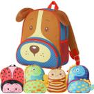 Mochila Escolar Infantil Alça Acolchoada Zoo Pets Cachorro Joaninha Abelha Dinossauro Volta às Aulas Menino Menina