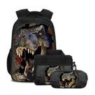 Mochila Escolar Infantil AMYATLIY Dinossauro 3 em 1 - Meninos e Meninas