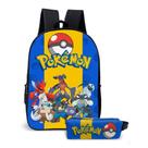Mochila Escolar Infantil Avulsa Estampa Poke de Batalha Raros Menina e Menino Fãs Picachu