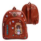 Mochila Escolar Infantil Capivara Fofa Grande Resistente Mochila Escolar Infantil Capivara Fofa Grande Resistente