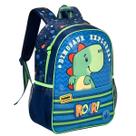 Mochila Escolar Infantil Creche Passeio Dinossauro Fofo Roar Menino 0 a 4 Anos Azul