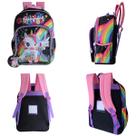 Mochila Escolar Infantil De Alças Denlex Unicórnio Power