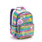 Mochila Escolar Infantil de Costas Feminina Arco-íris Unicórnio