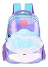 Mochila Escolar Infantil de Costas IS41081UP Fundo do Mar Cor:Violeta