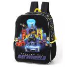 Mochila Escolar Infantil de Costas Luxcel 39281 Batwheels Cor:Preto