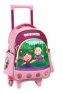 Mochila Escolar Infantil Desenho Os Pequerruchos Rodinhas M Rosa