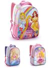 Mochila Escolar Infantil Fada Sereia Princesas Barbie Seanite Rosa Menina Feminina