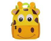 Mochila Escolar Infantil Girafa Amarelo Menina Bolso Garrafa