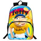Mochila escolar infantil Jeffy Boy, impressão 3D, poliéster