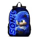 Mochila Escolar Infantil Juvenil Meninos Super Sonic o Ouriço Azul Novidade