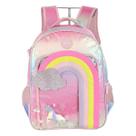 Mochila Escolar Infantil Luxcel UP4YOU Rosa - IS41091UP