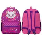 Mochila Escolar Infantil Menina Gatinha Marie Desenho Roxa