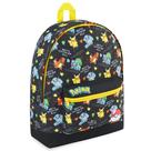 Mochila Escolar Infantil Pokémon - Pikachu, Eevee e Pokebola - Preta