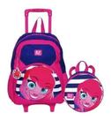 Mochila Escolar Infantil Rodinhas Any Malu Tam G Lancheira