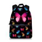 Mochila escolar JeremySport Butterfly Design de 15,5 polegadas