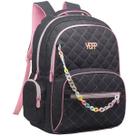 Mochila Escolar Juvenil Bolsa Feminina Para Colégio E Passeio Preto