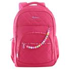 Mochila Escolar Juvenil Faculdade Feminina Impermeável Rosa Choque