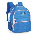 Mochila Escolar Juvenil Menina de Costas Lilo e Stitch Azul Mochila Escolar Juvenil Menina de Costas Lilo e Stitch Azul