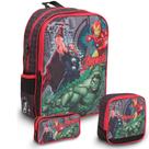 Mochila Escolar Juvenil Resistente Vingadores Com Lancheira Mochila Escolar Juvenil Resistente Vingadores Com Lancheira