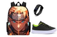 mochila Escolar Lançamento masculina Mais Tenis casual E Relogio Digital Led Novidade Top