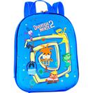 Mochila Escolar Lancheira Divertidamente Disney Infantil Bolsa Azul Meninos - Diplomata