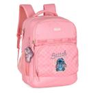 Mochila Escolar Lilo Stitch Juvenil Disney Original Luxcel Rosa