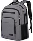 Mochila escolar Liokesa Large para meninos adolescentes, laptop de 15,6", cinza