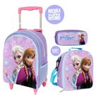 Mochila Escolar menina Juvenil + Estojo +lancheira Termica - Frozen kit