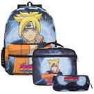 Mochila Escolar Menino Reforçada Boruto + Itens Toys 2U