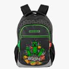 Mochila Escolar Minecraft Icons Verde e Preto Sestini